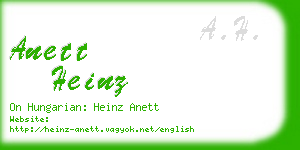 anett heinz business card